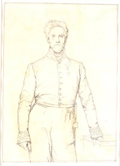 Provinciegouverneur, kamerheer Jens Andreas Graah (1787-1873) door Christen Købke