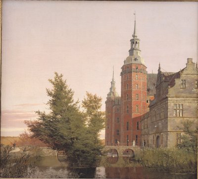 Kasteel Frederiksborg gezien vanuit het noordwesten door Christen Købke