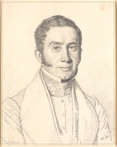 Portret van de zwager van de kunstenaar, kapitein C.B. Købke door Christen Købke