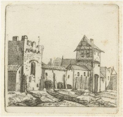 Stadsmuren door Christiaan Friedrich Ruppe
