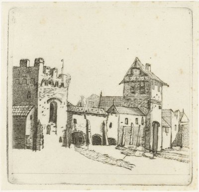 Stadsmuren door Christiaan Friedrich Ruppe