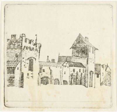 Stadsmuren door Christiaan Friedrich Ruppe
