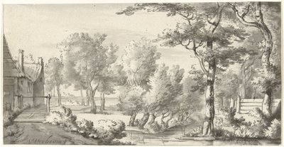 Landschap met boerderij door Christiaan Josi