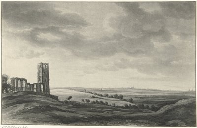 Landschap met ruïne door Christiaan Josi