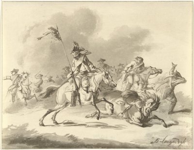Vluchtende ruiters door Christiaan Josi