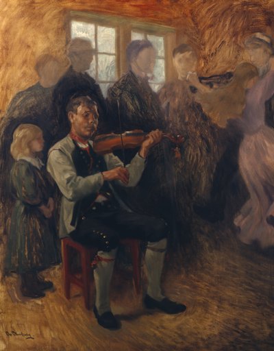 Een Numedals-violist (studie) door Christian Eriksen Skredsvig