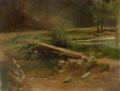 Brug over een beek door Christian Friedrich Gille