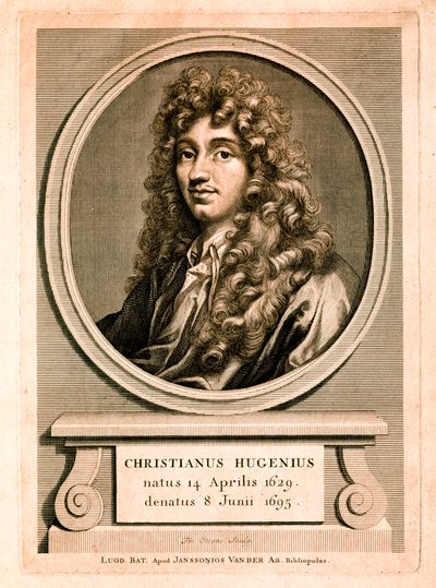 Portrait of Christiaan Huygens (engraving) door Christian Huygens