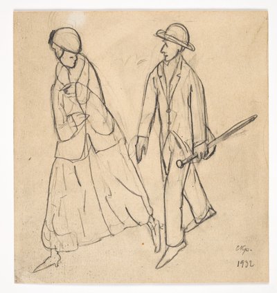 Twee figuren door Christian Kongstad Petersen