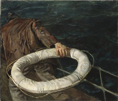 Man overboord door Christian Krohg