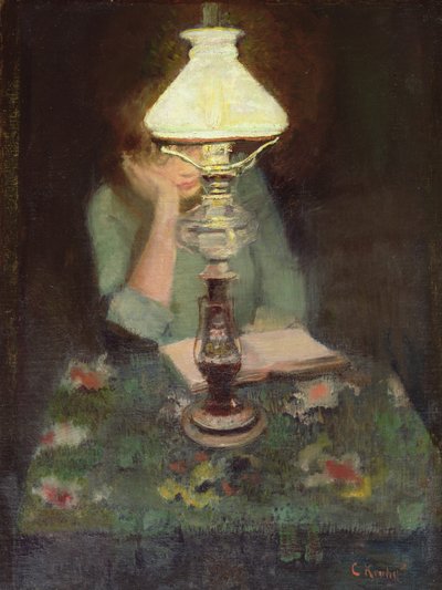 Oda met Lamp door Christian Krohg