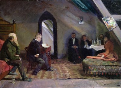 Lezen in de Studio door Christian Krohg