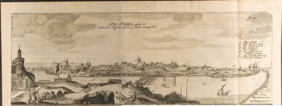 Narva Illustratie uit Reizen naar de Grote Hertog van Moskou en de Koning van Perzië door Adam Olear door Christian Lorenzen Rothgiesser