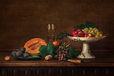 Klassiek fruitstilleven door Christian MARCEL