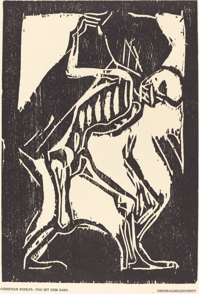 Dood met een kist, ca. 1917 door Christian Rohlfs
