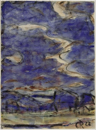 Landschap met wolken door Christian Rohlfs