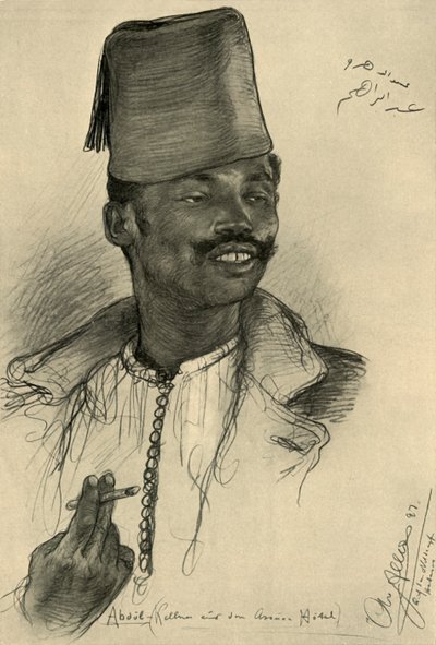 Abdul, ober in het Aswan Hotel, Egypte, 1898 door Christian Wilhelm Allers