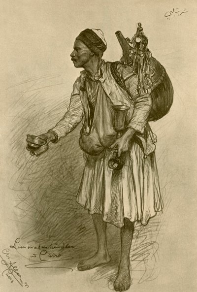 Limonadeverkoper, Caïro, Egypte, 1898 door Christian Wilhelm Allers