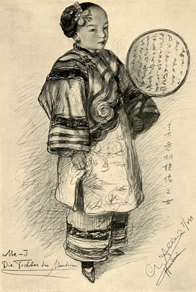 Me-J - dochter van een mandarijn, Hankow, China, 1898 door Christian Wilhelm Allers