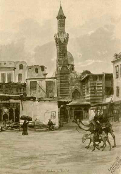Moskee, Boulaq, Caïro, Egypte, 1898 door Christian Wilhelm Allers
