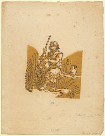 Blinder Bettler door Christian Wilhelm Ernst Dietrich