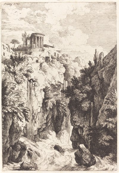 Tempel van de Sibyl, Tivoli door Christian Wilhelm Ernst Dietrich