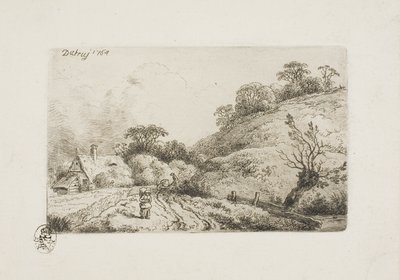 Het korenveld (Rembrandt stijl) door Christian Wilhelm Ernst Dietrich