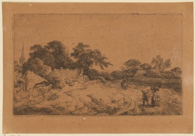 Weg hinter dem Dorf door Christian Wilhelm Ernst Dietrich