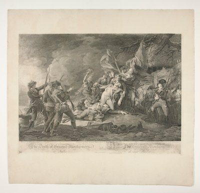 De dood van generaal Montgomery bij Quebec door Christian Wilhelm Ketterlinus