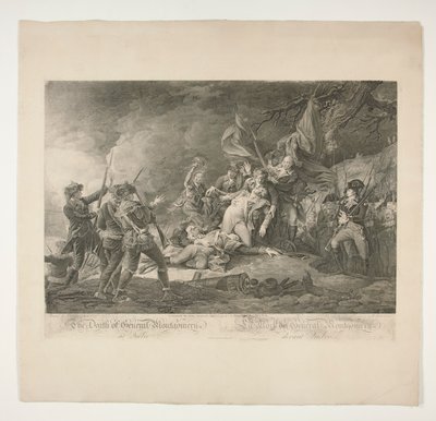 De dood van generaal Montgomery bij Quebec (La Mort du General Montgomery devant Quebec) door Christian Wilhelm Ketterlinus