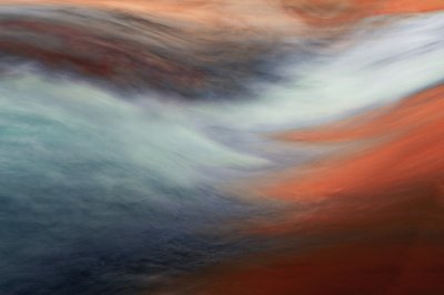 Abstracte kleurgolven door Christina Sillen