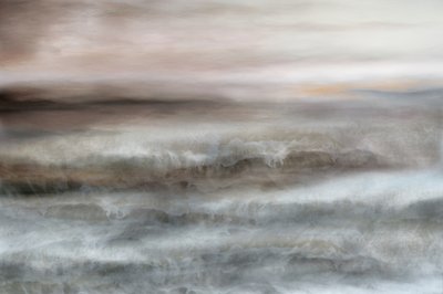 Abstracte afbeelding van oceaangolven door Christina Sillen