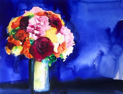 Levendig bloemenboeket door Christine Lindstrom