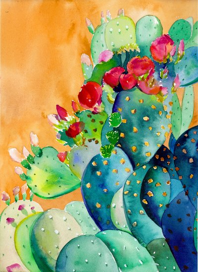 Levendige cactusvijg door Christine Lindstrom