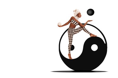 Harlequin Yin-Yang-balans door Christine von Diepenbroek