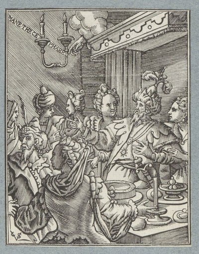 Feestmaal van Belsassar door Christoffel van Sichem (II)