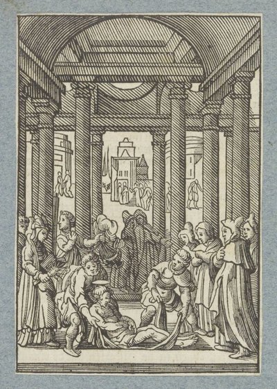 Graflegging van Stefanus door Christoffel van Sichem (II)