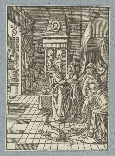 Petrus geneest Eneas door Christoffel van Sichem (II)