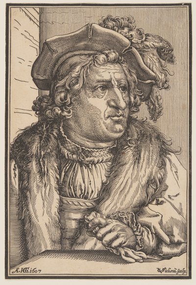 Man met gepluimde hoed door Christoffel van Sichem I