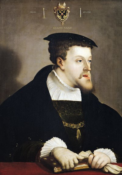 Karel V (1500-58) Heilige Roomse Keizer door Christoph Amberger