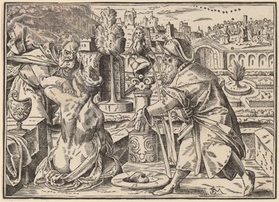 Christus vertelt zijn discipelen over het laatste oordeel door Christoph Murer