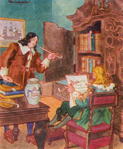 Boekenliefhebbers door Christophe (1856 1945)
