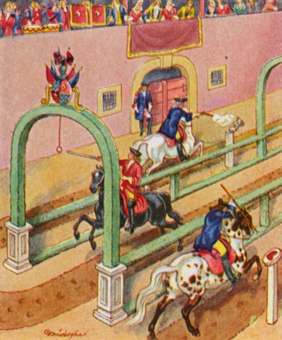Ringelstechen / Ringrijden door Christophe (1856 1945)