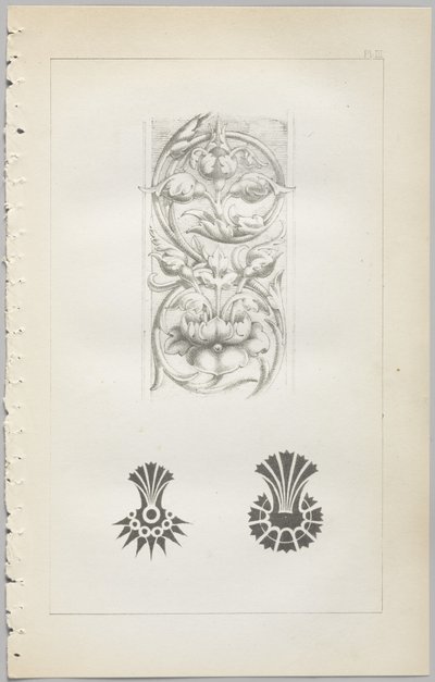 De kunst van decoratief ontwerp: met een bijlage, waarin de uren van de dag worden gegeven waarop bloemen opengaan, uitgegeven door Day & Son, Londen, 1862 door Christopher Dresser