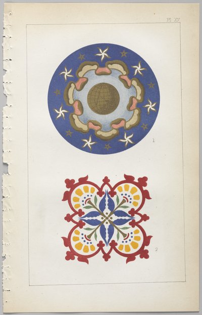 De kunst van decoratief ontwerp: met een bijlage, waarin de uren van de dag worden gegeven waarop bloemen opengaan, uitgegeven door Day & Son, Londen, 1862 door Christopher Dresser