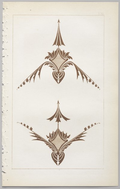 De kunst van decoratief ontwerp: met een bijlage, waarin de uren van de dag worden gegeven waarop bloemen opengaan, uitgegeven door Day & Son, Londen, 1862 door Christopher Dresser