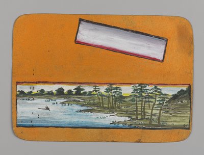 Kleine kaart met landschap door Christopher Grant La Farge