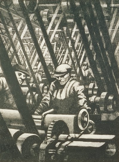 De motor maken, 1917 door Christopher Richard Wynne Nevinson