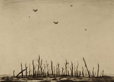 Het vervloekte bos door Christopher Richard Wynne Nevinson
