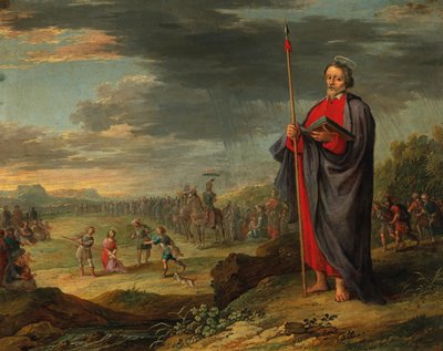 Frans Francken II (cirkel) Evangelist en spottende Christus door Circle of Frans Francken the Younger